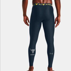 Under Armour Men's Project Rock HeatGear Armour Leggings 1353901-408 Academy NWT